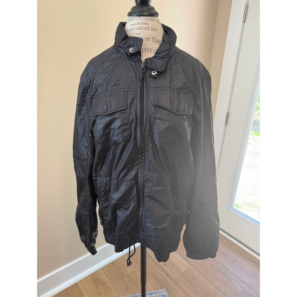 Vintage Levi's Black Utility Coat with Hood Size XL